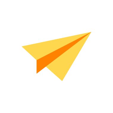 Kağıt düzlem düz simge, vektör illüstrasyonu.