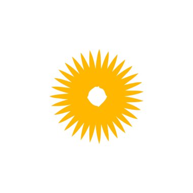 güneş simgesi. Düz tasarım 