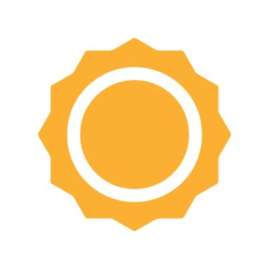 Güneş simgesi, vektör illüstrasyonu 