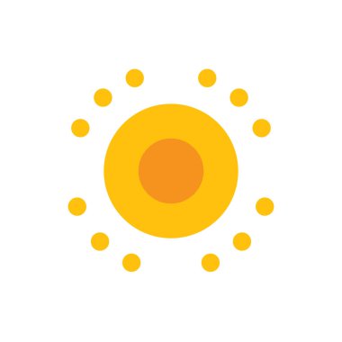 Güneş simgesi, vektör illüstrasyonu 