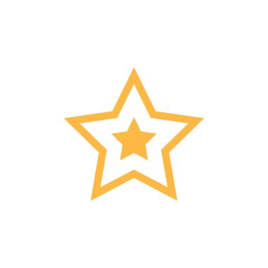 yıldız simgesinin renk vektör illüstrasyonu