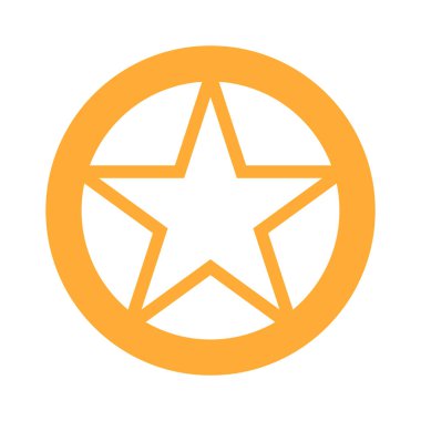 yıldız simgesinin renk vektör illüstrasyonu