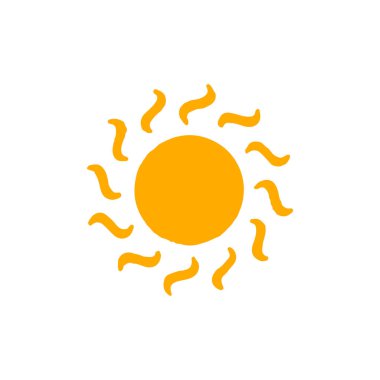 Güneş simgesi, vektör illüstrasyonu 