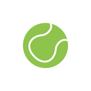 Tenis topu simgesi, vektör illüstrasyonu