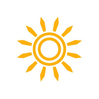 Güneş simgesi, vektör illüstrasyonu 