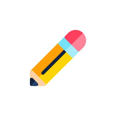 pencil icon. school and education symbol. flat illustration vector 