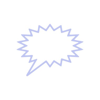 Biçimlendirilmiş konuşma balonu simgesi, vektör illüstrasyonu