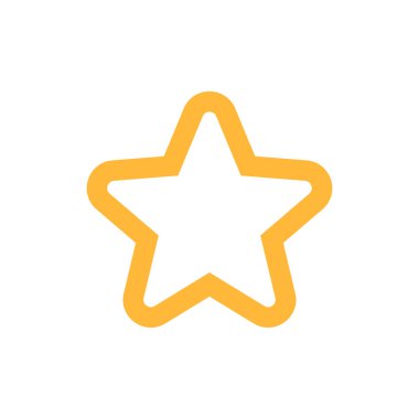 yıldız simgesinin renk vektör illüstrasyonu