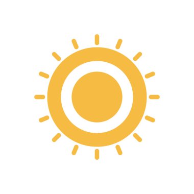 Güneş simgesi, vektör illüstrasyonu 