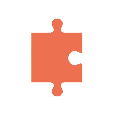 Yapboz simgesi, yapboz vektör çizimi ve alan arkaplanını kopyala