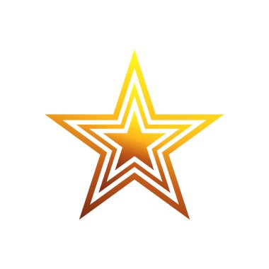 yıldız simgesinin renk vektör illüstrasyonu