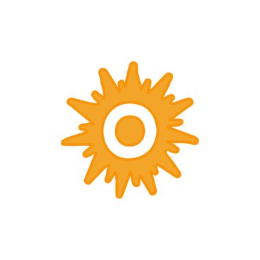 Güneş simgesi, vektör illüstrasyonu 