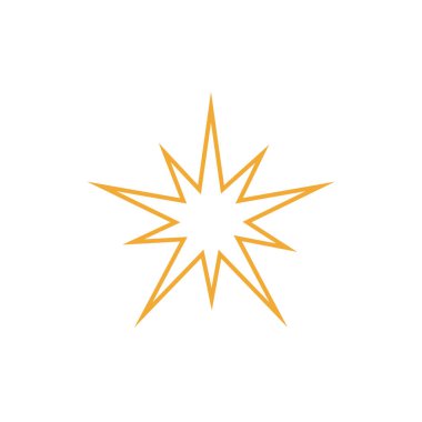 yıldız simgesinin renk vektör illüstrasyonu