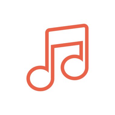 müzik notası ikon vektör illüstrasyonu