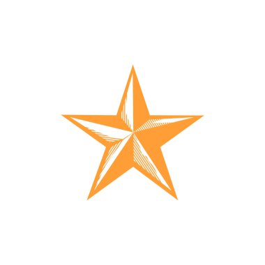 yıldız simgesinin renk vektör illüstrasyonu