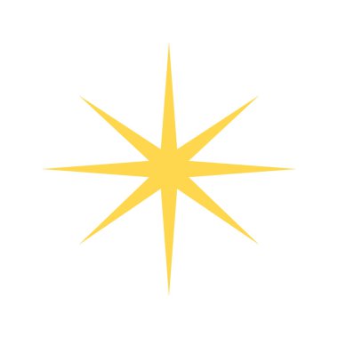 yıldız simgesinin renk vektör illüstrasyonu