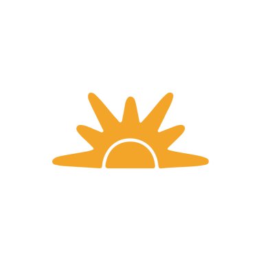 Güneş simgesi, vektör illüstrasyonu 