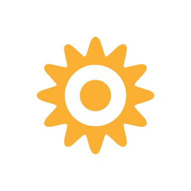 Güneş simgesi, vektör illüstrasyonu 