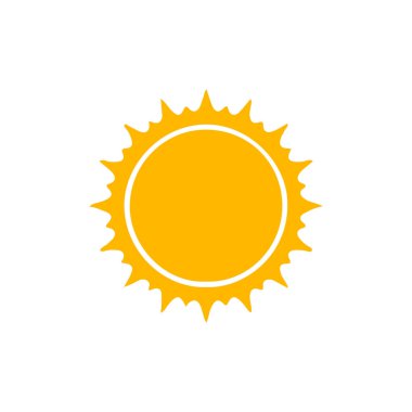 Güneş simgesi, vektör illüstrasyonu 