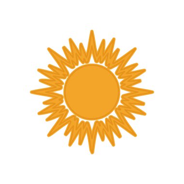 Güneş simgesi, vektör illüstrasyonu 