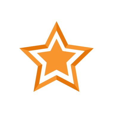 yıldız simgesinin renk vektör illüstrasyonu