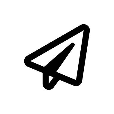 Kağıt uçak ikonu. vektör illüstrasyonu