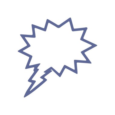 Biçimlendirilmiş konuşma balonu simgesi, vektör illüstrasyonu