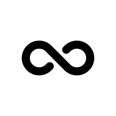 infinity simple icon, vector illustration