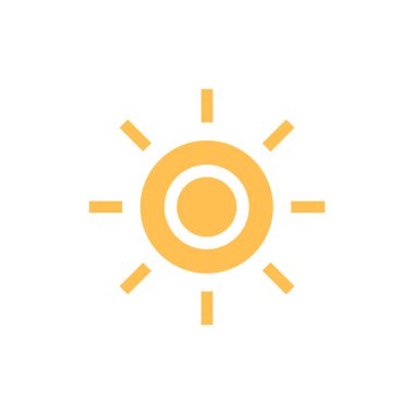 Güneş simgesi, vektör illüstrasyonu 