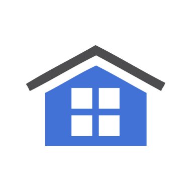 Emlak konsepti ev simgesi, vektör illüstrasyonu