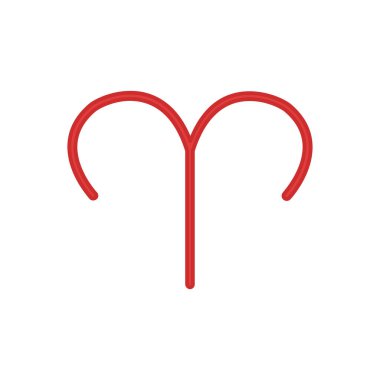 zodiac aries symbol icon illustration 