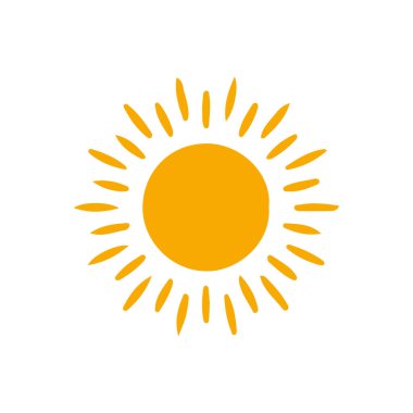 Güneş simgesi, vektör illüstrasyonu 