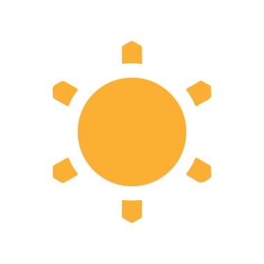 Güneş simgesi, vektör illüstrasyonu 