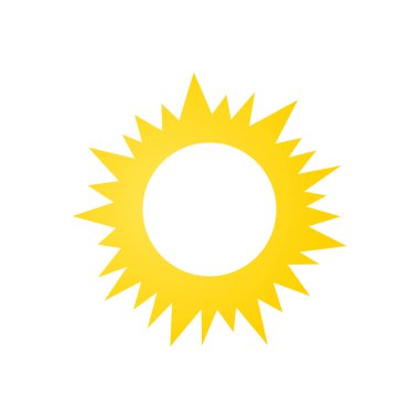 Güneş simgesi, vektör illüstrasyonu 