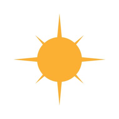 güneş simgesi. Düz tasarım 