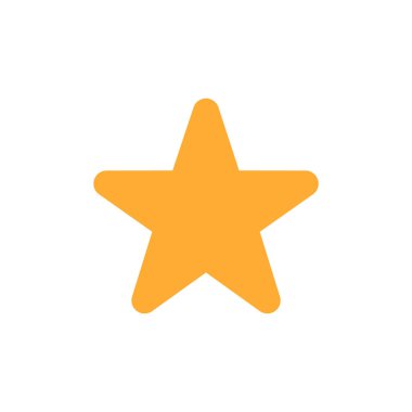 yıldız simgesinin renk vektör illüstrasyonu