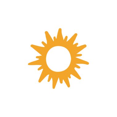 güneş simgesi. Düz tasarım 