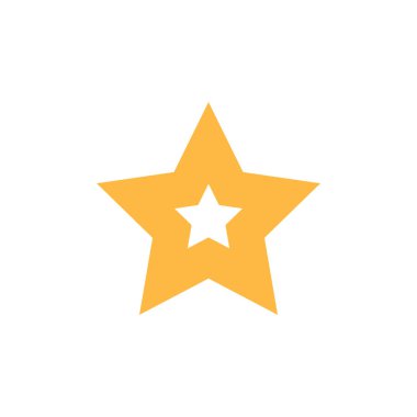 yıldız simgesinin renk vektör illüstrasyonu