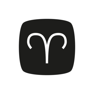 zodiac aries symbol icon illustration 