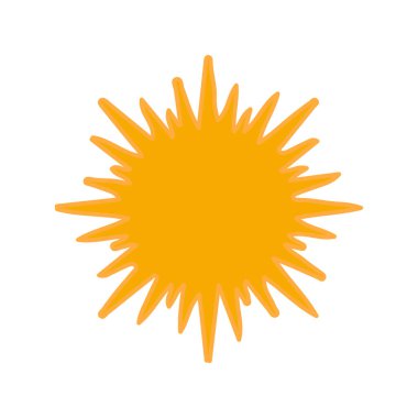 güneş simgesi. Düz tasarım 
