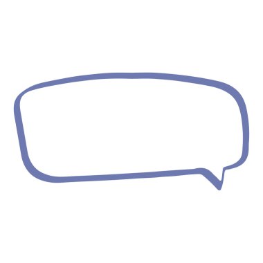 Biçimlendirilmiş konuşma balonu simgesi, vektör illüstrasyonu