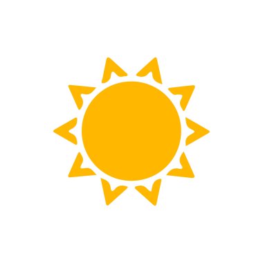 Güneş simgesi, vektör illüstrasyonu 