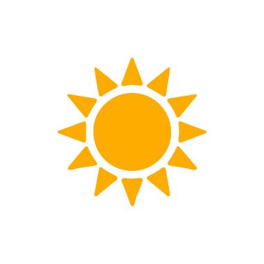 güneş simgesi. Düz tasarım 