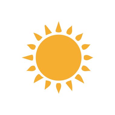 Güneş simgesi, vektör illüstrasyonu 