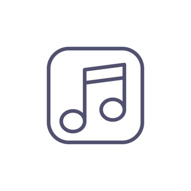 müzik notası ikon vektör illüstrasyonu