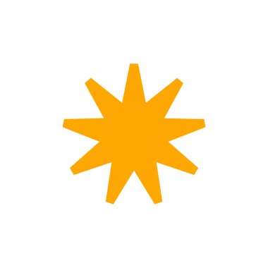 yıldız simgesinin renk vektör illüstrasyonu