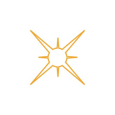 yıldız simgesinin renk vektör illüstrasyonu