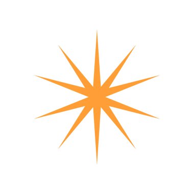 yıldız simgesinin renk vektör illüstrasyonu