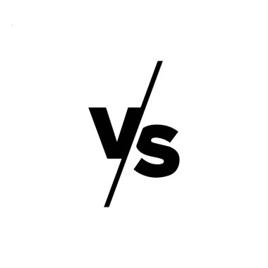 versus simple icon, vector illustration
