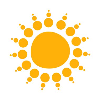 güneş simgesi. Düz tasarım 